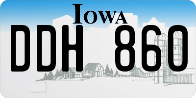 IA license plate DDH860
