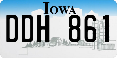 IA license plate DDH861