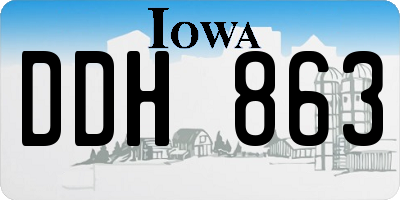 IA license plate DDH863