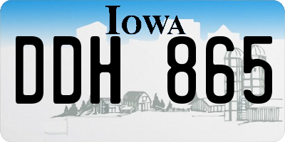 IA license plate DDH865