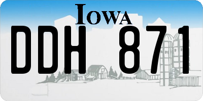 IA license plate DDH871