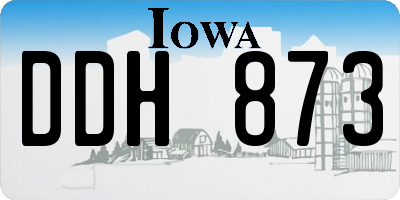IA license plate DDH873