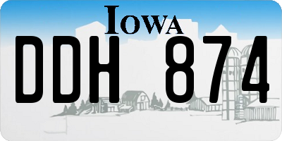 IA license plate DDH874