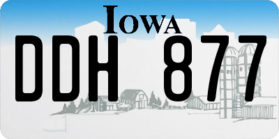 IA license plate DDH877
