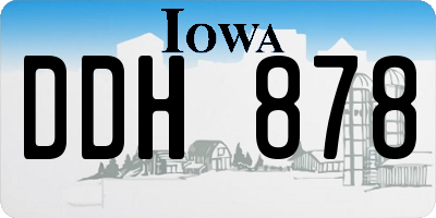 IA license plate DDH878