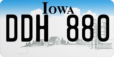 IA license plate DDH880