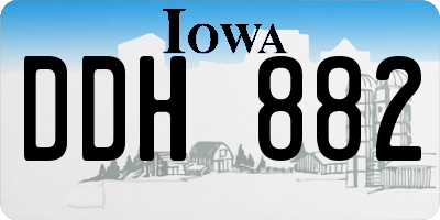 IA license plate DDH882