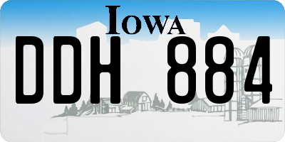 IA license plate DDH884