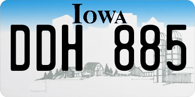 IA license plate DDH885