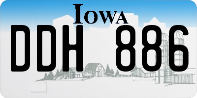IA license plate DDH886