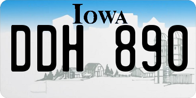 IA license plate DDH890