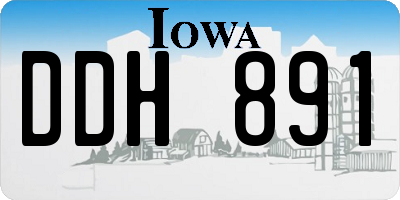 IA license plate DDH891
