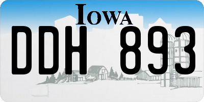IA license plate DDH893
