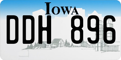 IA license plate DDH896