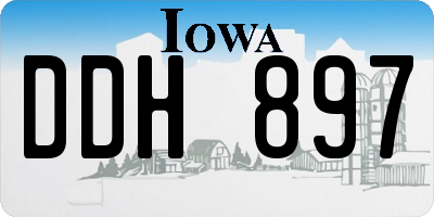 IA license plate DDH897