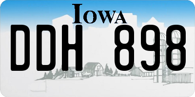 IA license plate DDH898