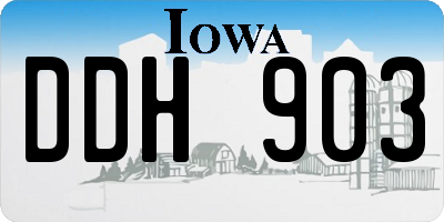 IA license plate DDH903