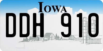 IA license plate DDH910