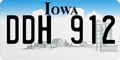 IA license plate DDH912