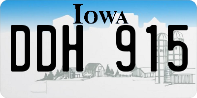 IA license plate DDH915