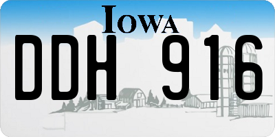 IA license plate DDH916