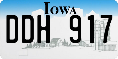IA license plate DDH917