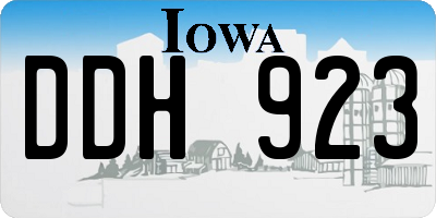 IA license plate DDH923
