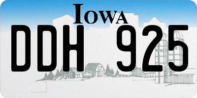 IA license plate DDH925