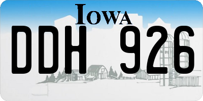 IA license plate DDH926