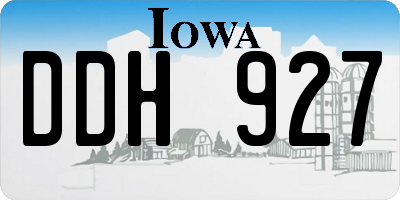 IA license plate DDH927