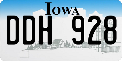 IA license plate DDH928