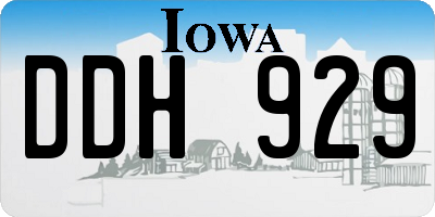 IA license plate DDH929