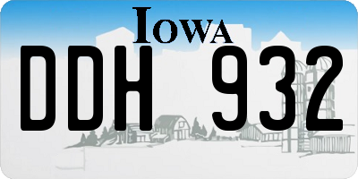 IA license plate DDH932