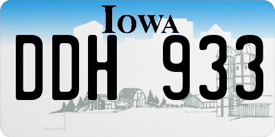 IA license plate DDH933