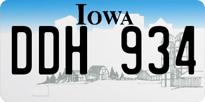 IA license plate DDH934