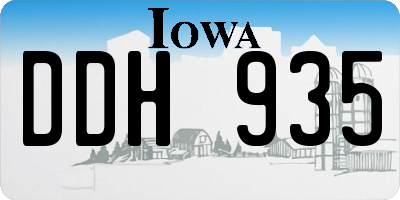 IA license plate DDH935