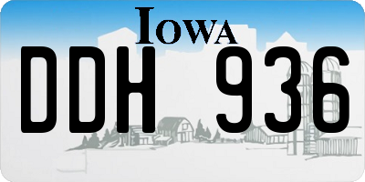 IA license plate DDH936