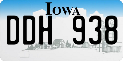 IA license plate DDH938