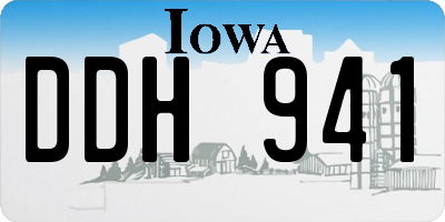 IA license plate DDH941