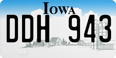 IA license plate DDH943