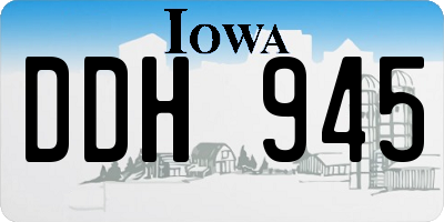 IA license plate DDH945