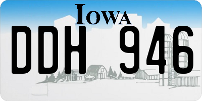 IA license plate DDH946
