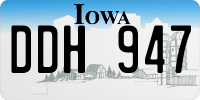 IA license plate DDH947