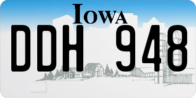 IA license plate DDH948