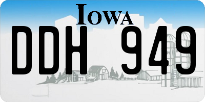 IA license plate DDH949