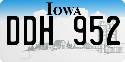 IA license plate DDH952
