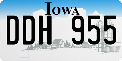IA license plate DDH955