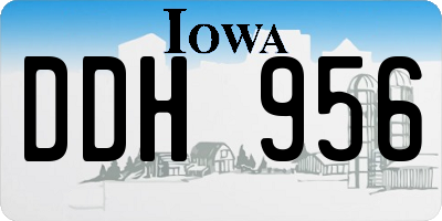 IA license plate DDH956