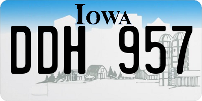 IA license plate DDH957