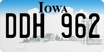 IA license plate DDH962